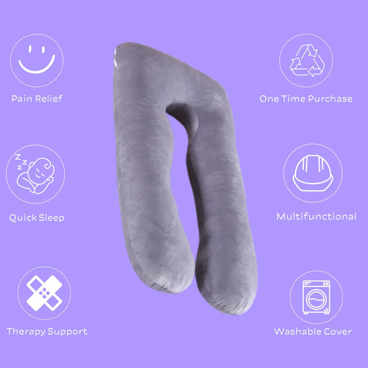 Full Body Support Pillow – Pregnancy & Side Sleeper Pillow