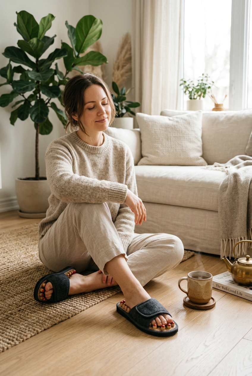 Acupressure Foot Massage Slippers lifestyle image
